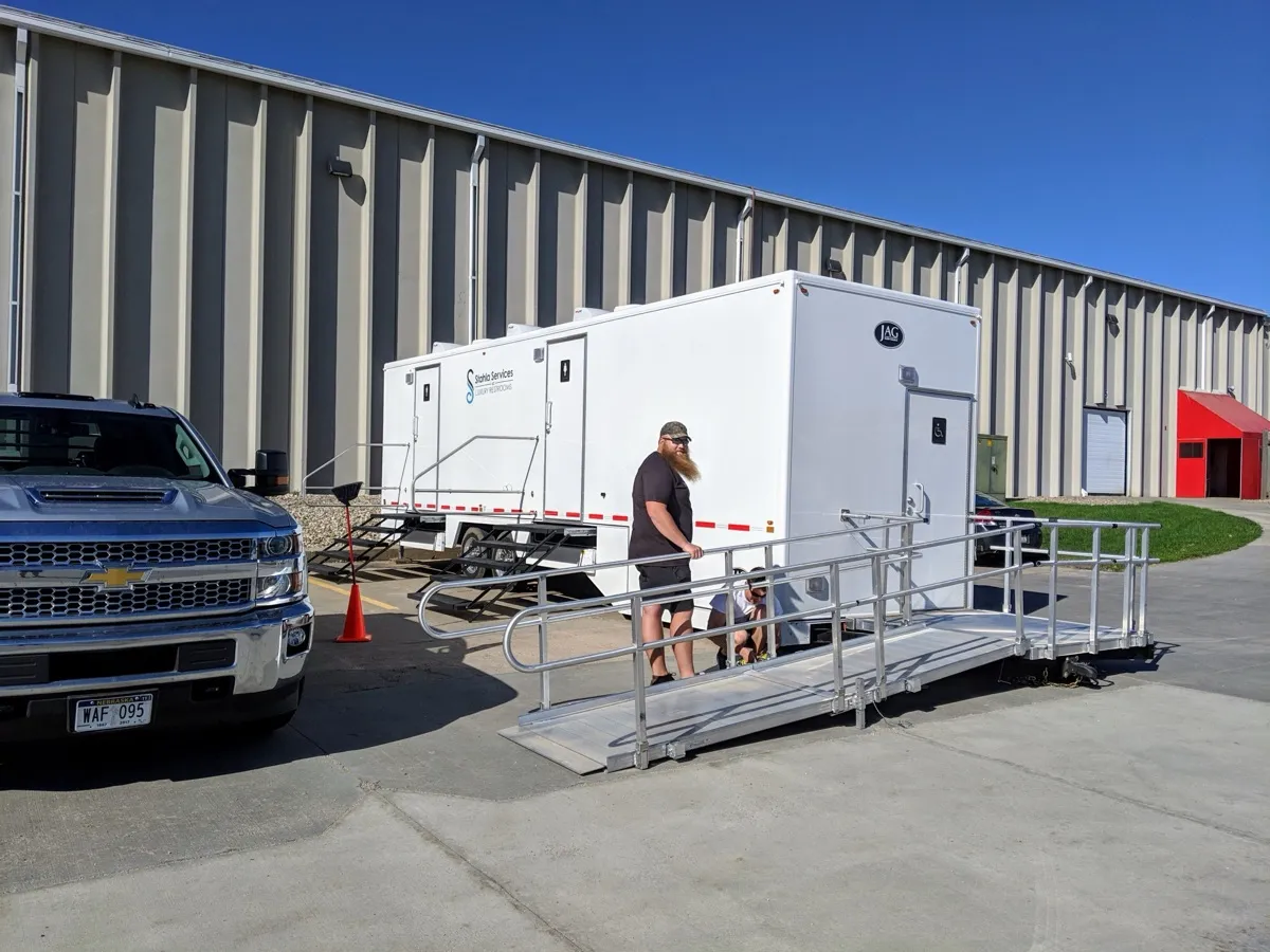 ADA Restroom Trailer with Ramp Access